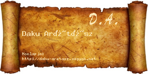 Daku Arétász névjegykártya